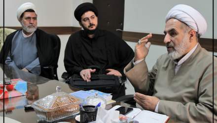 دیدار اعضای ستاد برگزاری همایش بین‌المللی دکترین مهدویت با حجت الاسلام والمسلمین ترکاشوند معاونت پژوهش حوزه
